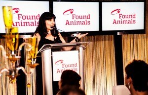 Sandy Robins hosting the Found Animals Foundation Gala
