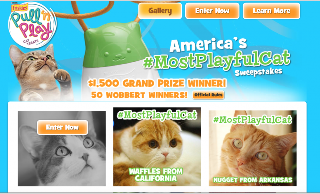 The website www.Friskies.compullnplay has all the info